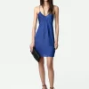 Zadig&Voltaire Rayonna Satin Dress Deep sea Fashion