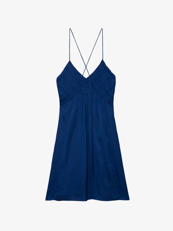 Zadig&Voltaire Rayonna Satin Dress Deep sea Fashion
