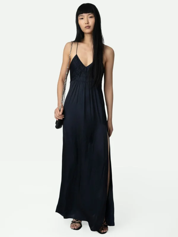 Zadig&Voltaire Rayonne Satin Dress Encre New