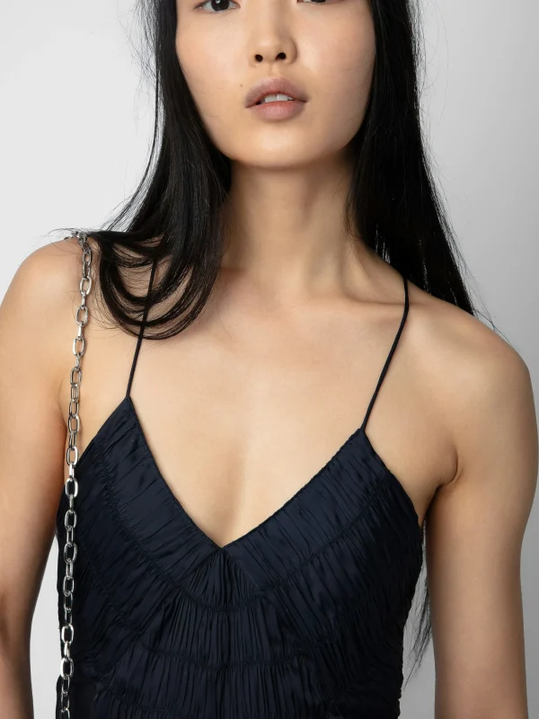 Zadig&Voltaire Rayonne Satin Dress Encre New