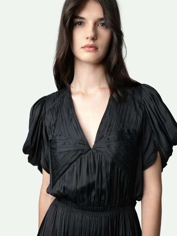 Zadig&Voltaire Reina Satin Dress Black Store