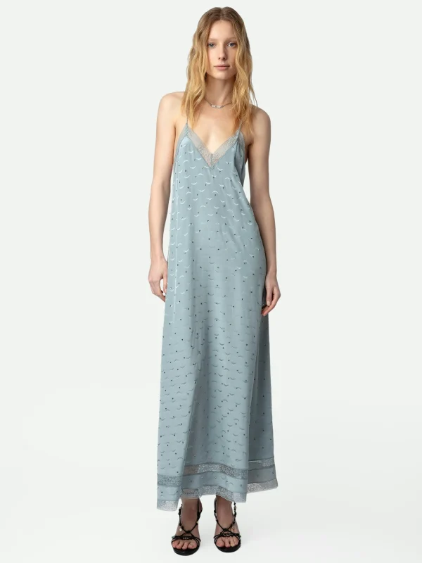 Zadig&Voltaire Reman Silk Jacquard Dress Glacier Clearance