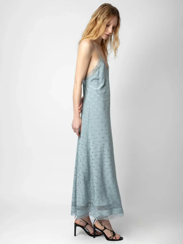 Zadig&Voltaire Reman Silk Jacquard Dress Glacier Clearance