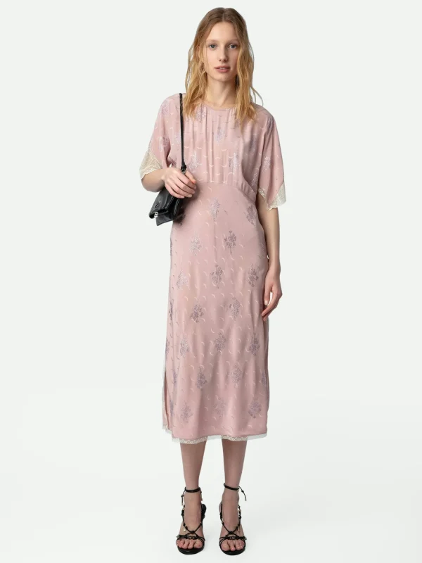 Zadig&Voltaire Rey Silk Jacquard Dress Primrose Best Sale