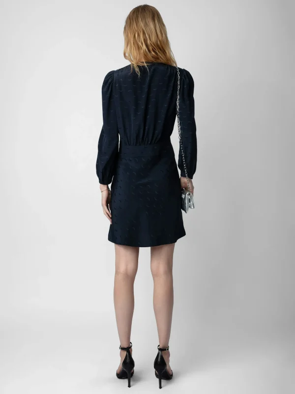 Zadig&Voltaire Rhodri Silk Jacquard Dress Encre Cheap