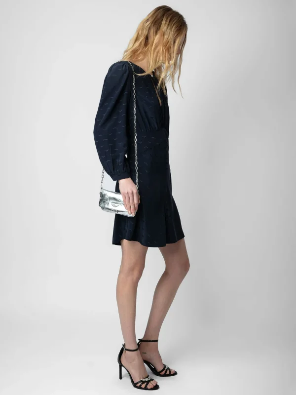 Zadig&Voltaire Rhodri Silk Jacquard Dress Encre Cheap