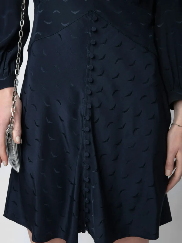 Zadig&Voltaire Rhodri Silk Jacquard Dress Encre Cheap