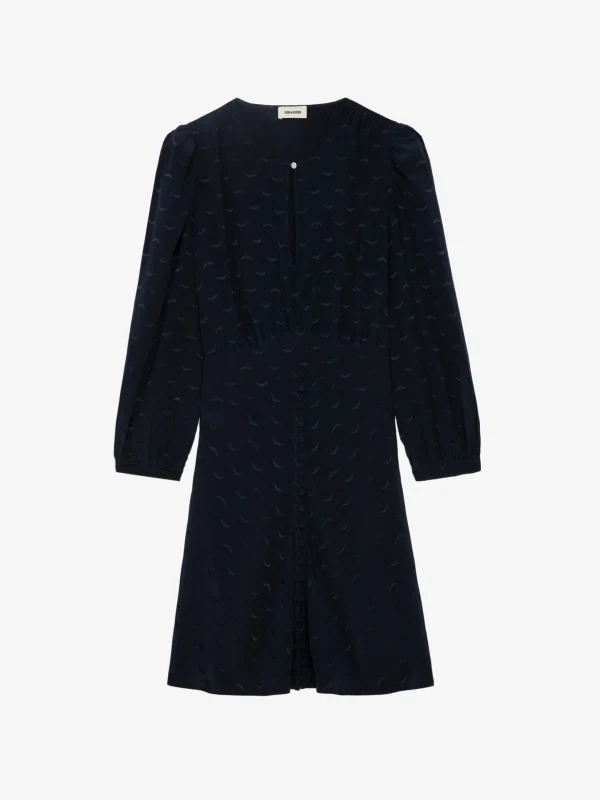 Zadig&Voltaire Rhodri Silk Jacquard Dress Encre Cheap