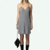Zadig&Voltaire Ristyz Diamante Silk Dress Iron Fashion