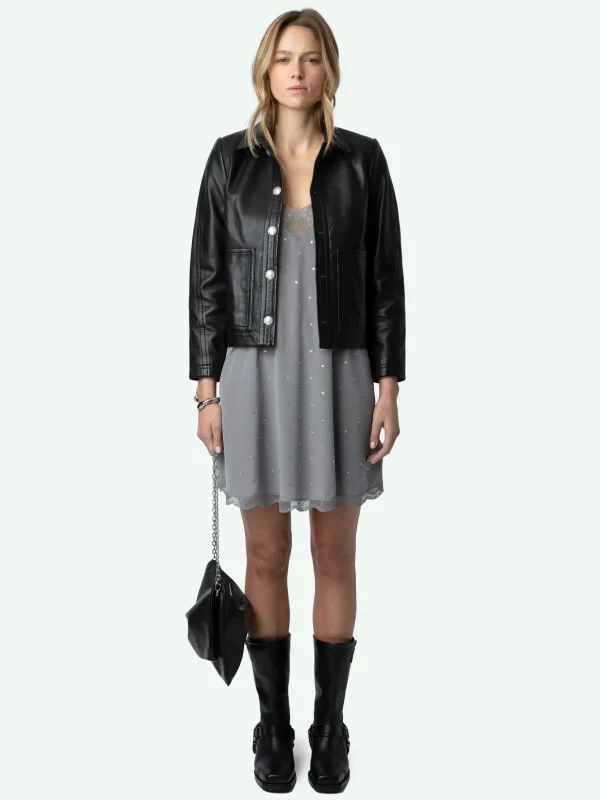 Zadig&Voltaire Ristyz Diamante Silk Dress Iron Fashion