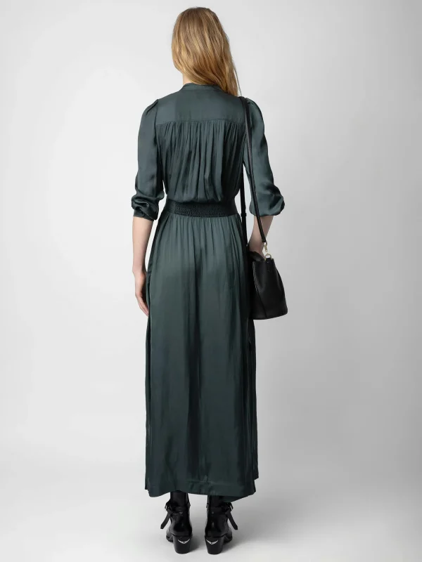 Zadig&Voltaire Ritchil Satin Dress Nori Discount