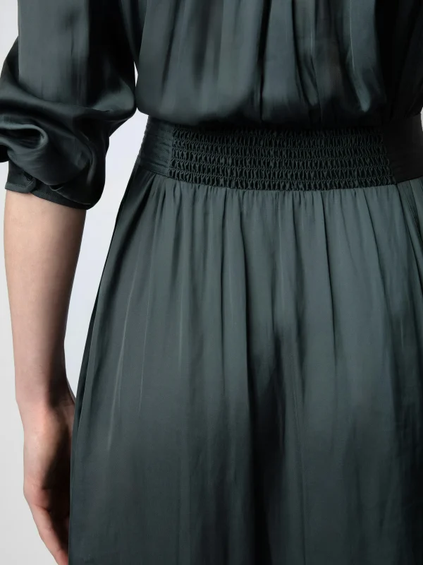 Zadig&Voltaire Ritchil Satin Dress Nori Discount