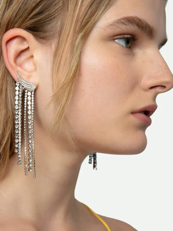 Zadig&Voltaire Rock Color Earrings Shiny silver Best Sale