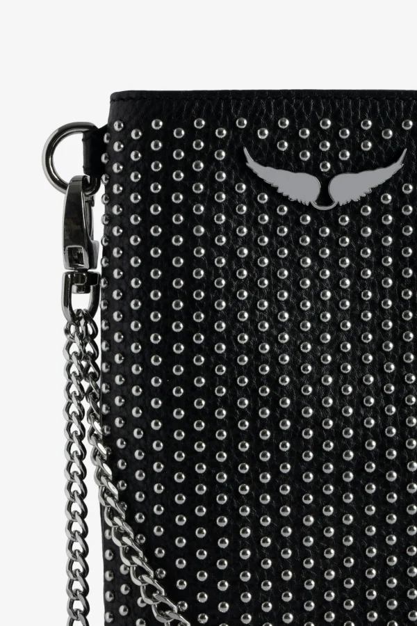 Zadig&Voltaire Rock Dotted Swiss Pouch Clutch Black Online
