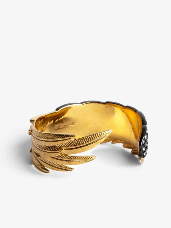 Zadig&Voltaire Rock Feather Spread Your Wings Bracelet Old gold Cheap