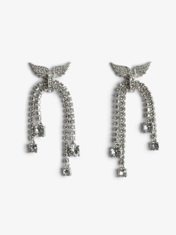 Zadig&Voltaire Rock Node Earrings Shiny silver Flash Sale