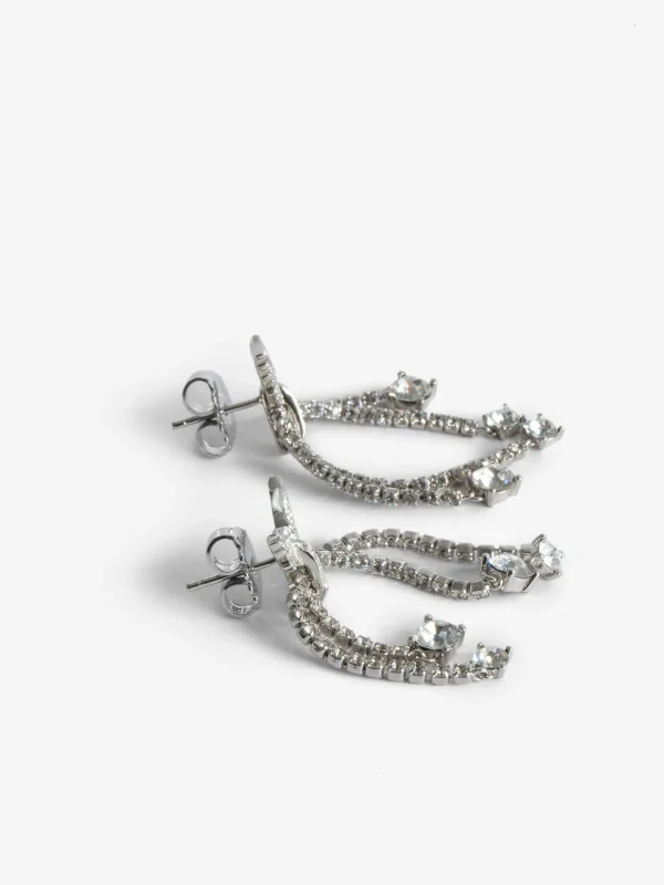 Zadig&Voltaire Rock Node Earrings Shiny silver Flash Sale