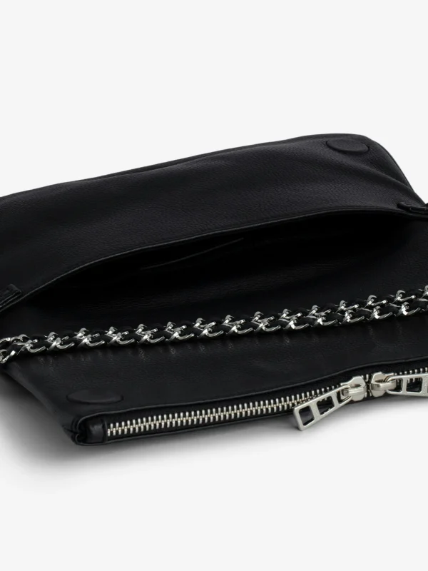 Zadig&Voltaire Rock Swing Your Wings Clutch Black silver Clearance