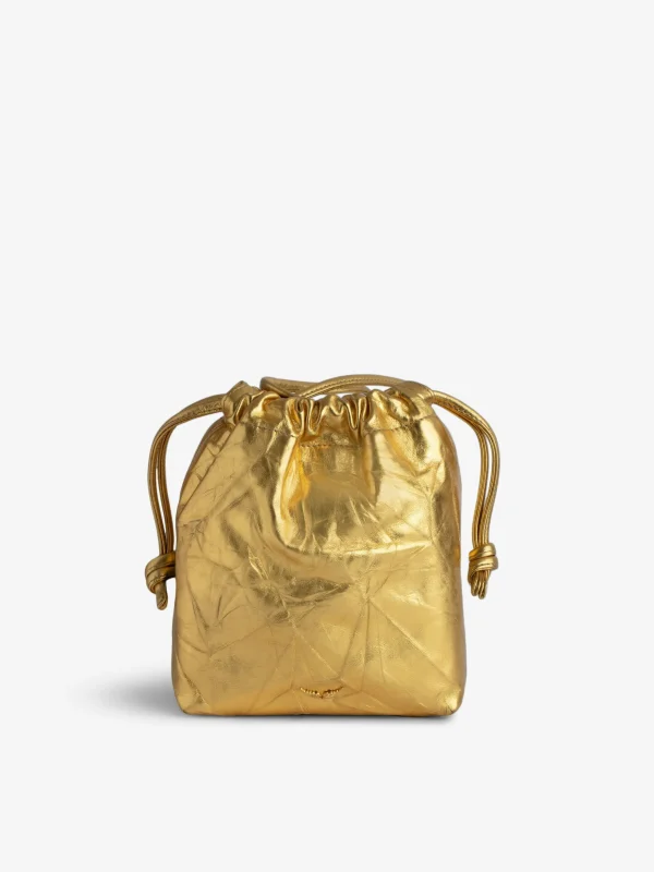 Zadig&Voltaire Rock To Go Metallic Bag Gold Sale