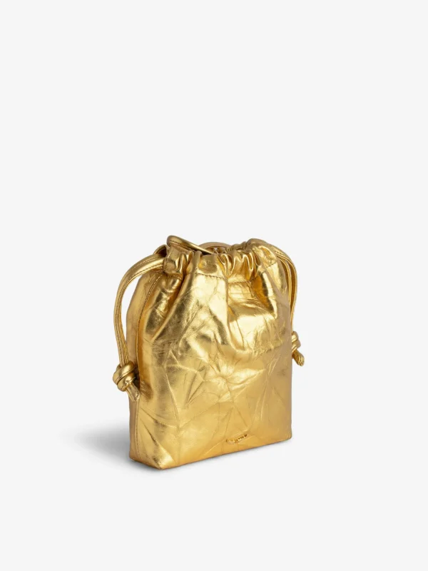 Zadig&Voltaire Rock To Go Metallic Bag Gold Sale