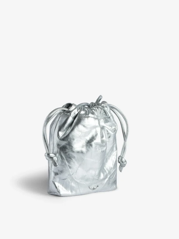 Zadig&Voltaire Rock To Go Metallic Bag Silver Hot