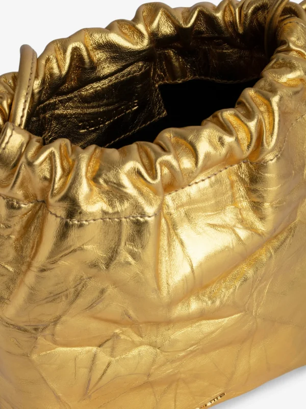 Zadig&Voltaire Rock To Go Metallic Bag Gold Sale