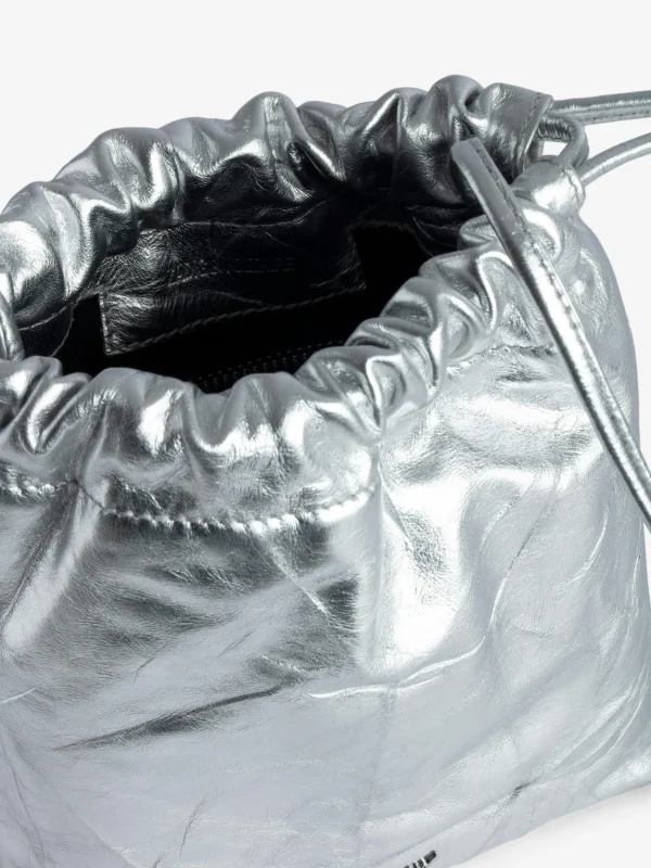 Zadig&Voltaire Rock To Go Metallic Bag Silver Hot