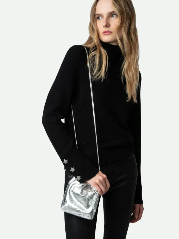 Zadig&Voltaire Rock To Go Metallic Bag Silver Hot