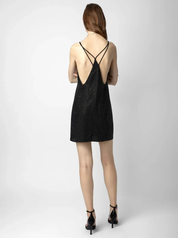 Zadig&Voltaire Rohana Diamanté Silk Dress Black Hot