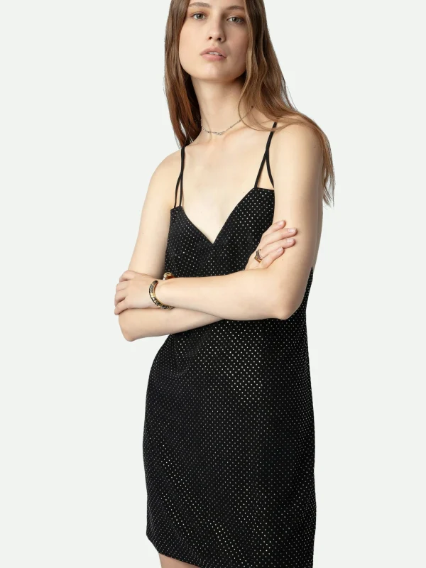 Zadig&Voltaire Rohana Diamanté Silk Dress Black Hot