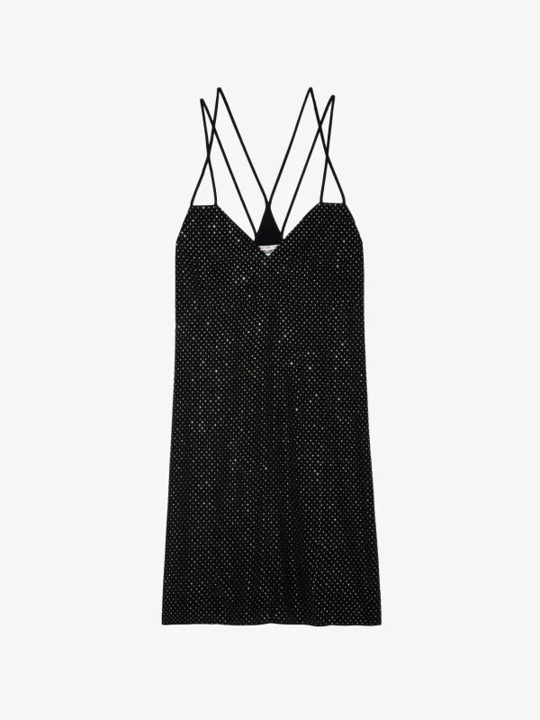 Zadig&Voltaire Rohana Diamanté Silk Dress Black Hot