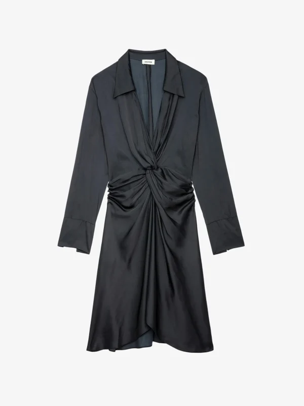 Zadig&Voltaire Rozo Satin Dress Black Flash Sale