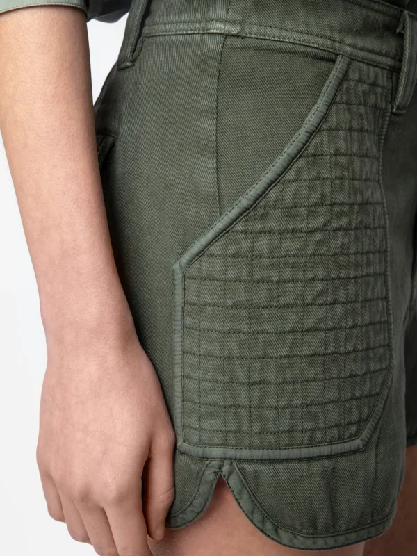 Zadig&Voltaire Sei Shorts Kaki Discount