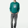 Zadig&Voltaire Simba Sweatshirt Aqua Sale