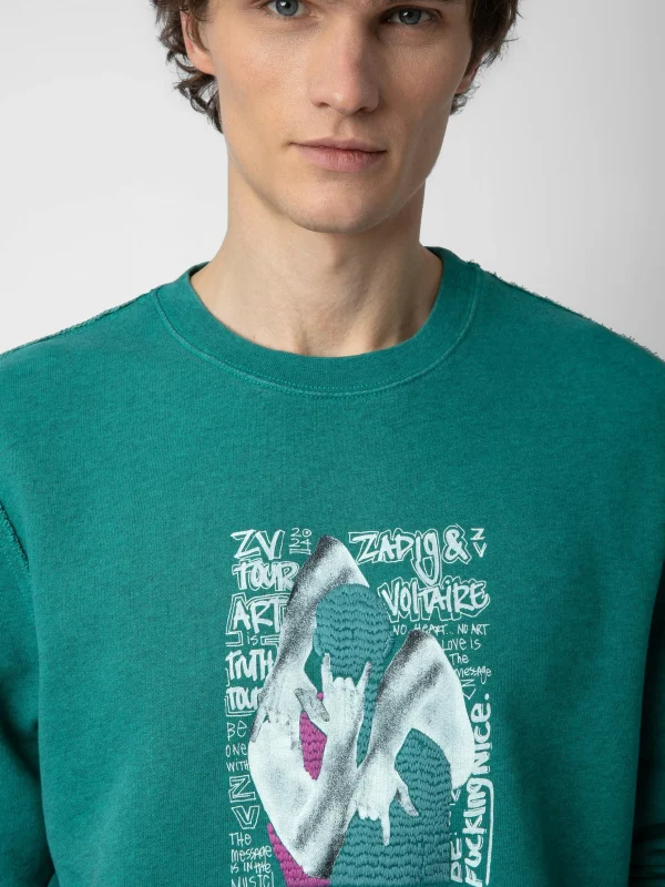 Zadig&Voltaire Simba Sweatshirt Aqua Sale