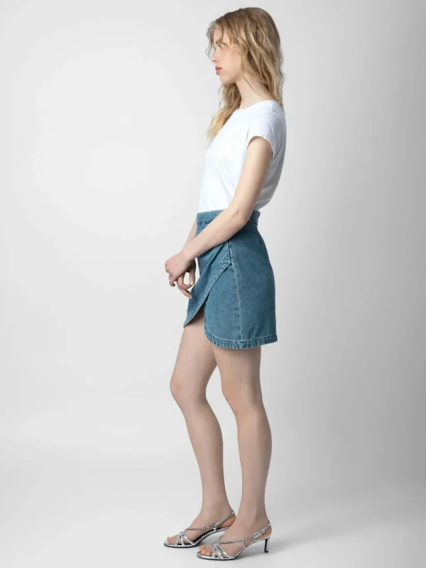 Zadig&Voltaire Skinny Stars Diamanté T-Shirt White Clearance
