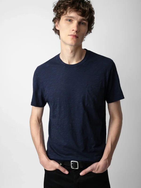 Zadig&Voltaire Stockholm Slub T-shirt Encre Online