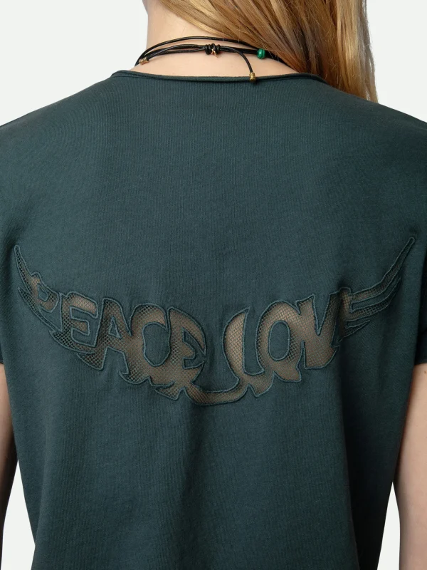 Zadig&Voltaire Story Fishnet T-shirt Nori Flash Sale