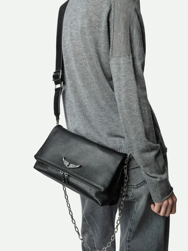 Zadig&Voltaire Swing Your Wings Rocky Bag Noir silver Cheap