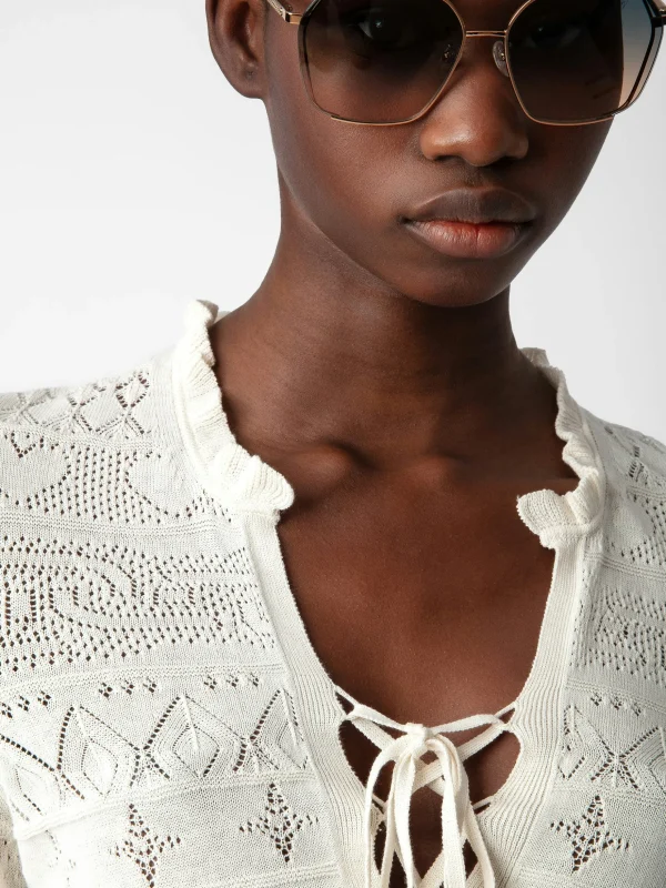 Zadig&Voltaire Taho Sweater Ecru Cheap
