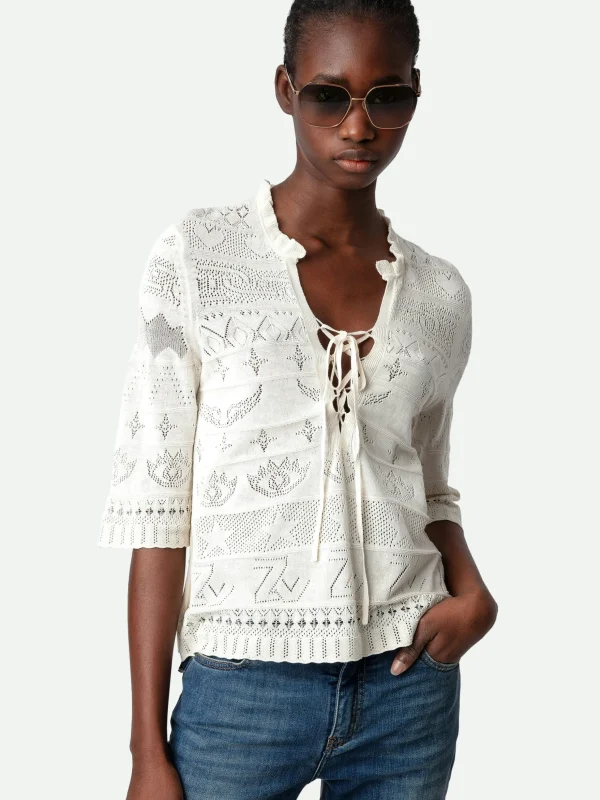 Zadig&Voltaire Taho Sweater Ecru Cheap