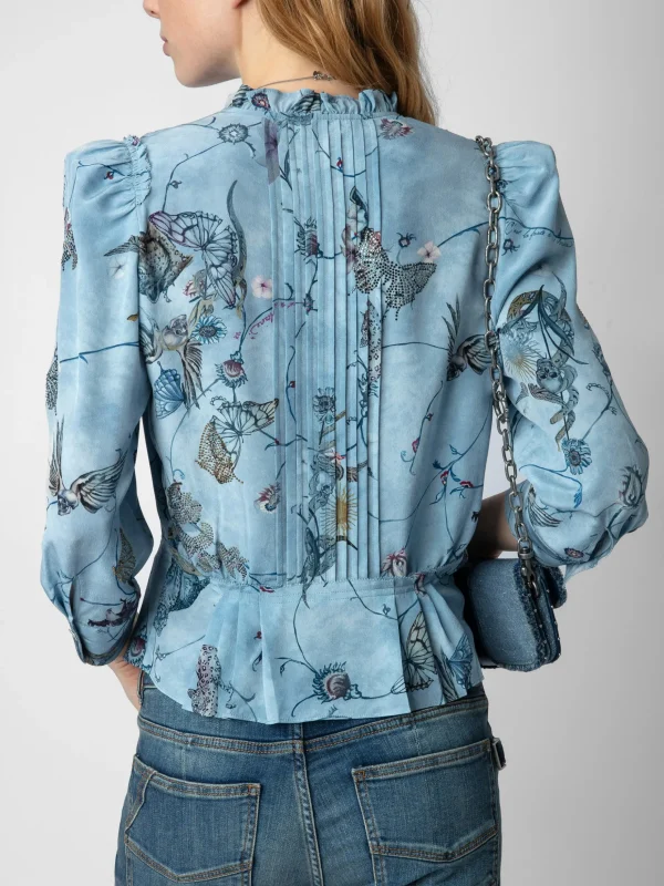 Zadig&Voltaire Talixia Diamanté Blouse Glacier Cheap
