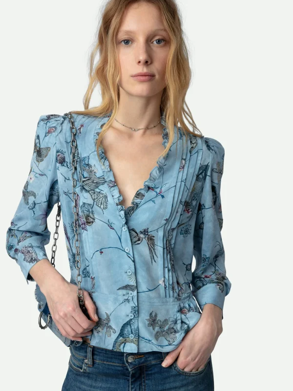 Zadig&Voltaire Talixia Diamanté Blouse Glacier Cheap