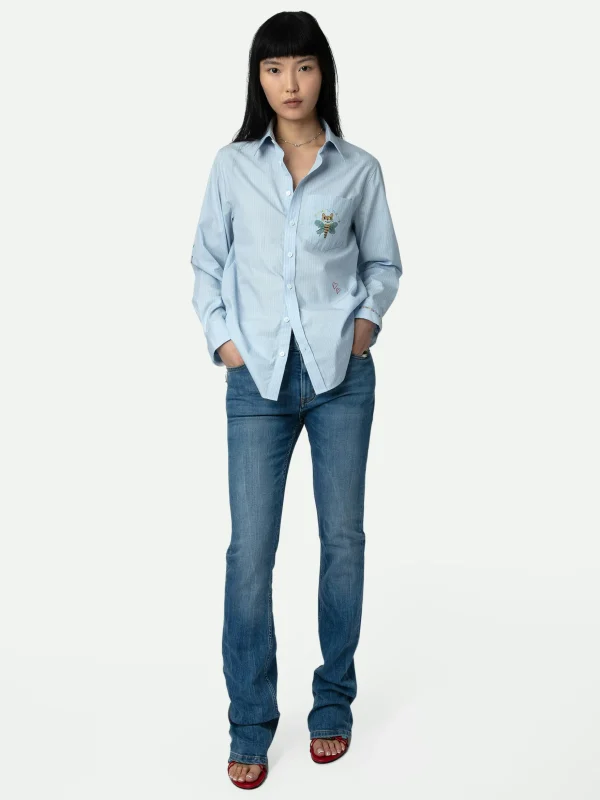 Zadig&Voltaire Taskiz Shirt Blue Best Sale