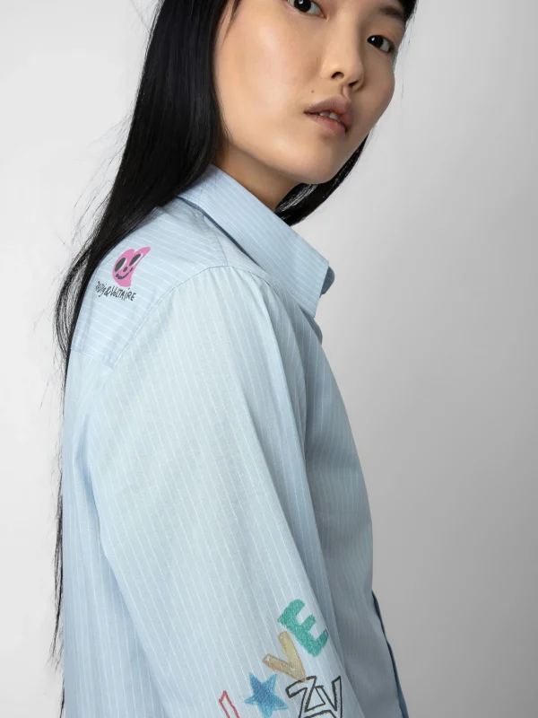 Zadig&Voltaire Taskiz Shirt Blue Best Sale