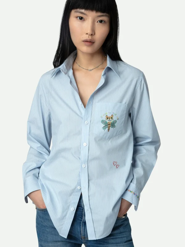 Zadig&Voltaire Taskiz Shirt Blue Best Sale