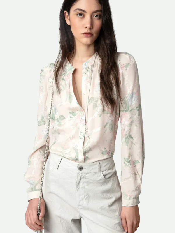 Zadig&Voltaire Tchin Satin Blouse Mastic Sale