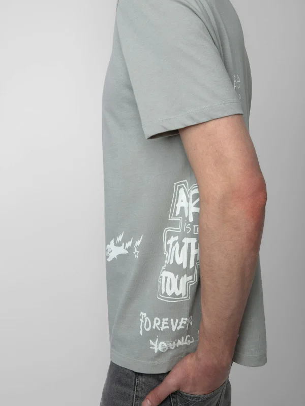 Zadig&Voltaire Ted Tag T-shirt Oyster Cheap