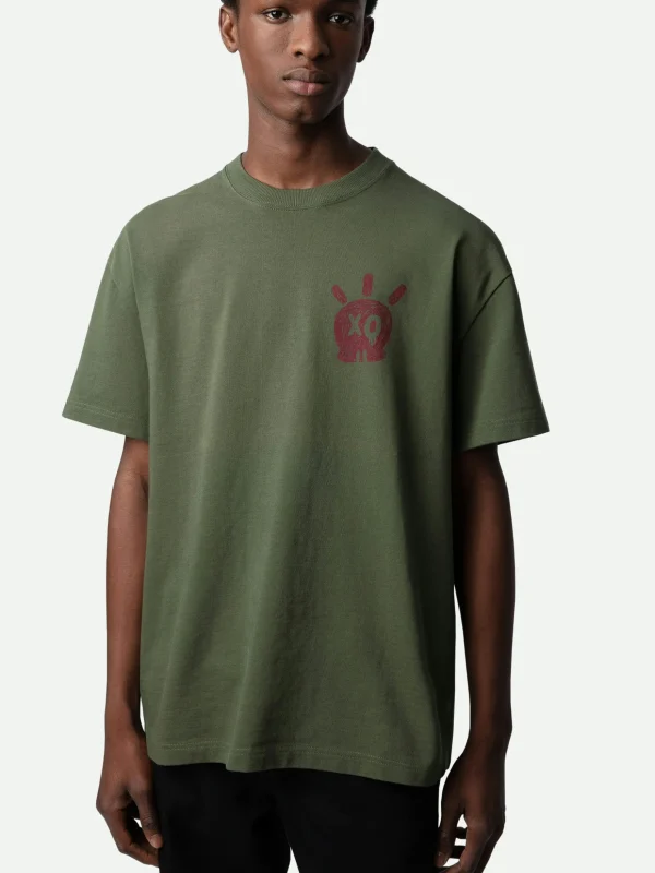 Zadig&Voltaire Teddy Skull T-shirt Used kaki Cheap