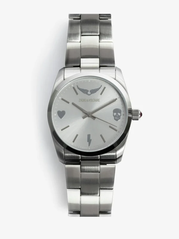 Zadig&Voltaire Time2Love Watch Silver Clearance